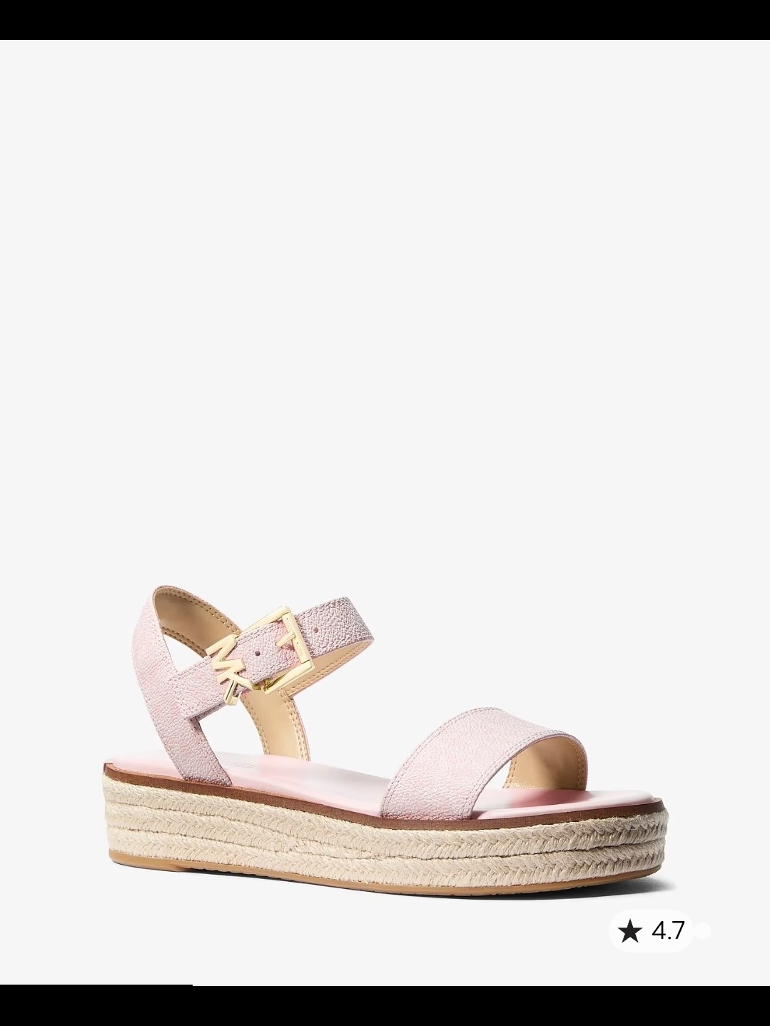 Nwb Michael Kors Richie Signature Logo Platform Espadrille Sandal - Size 9